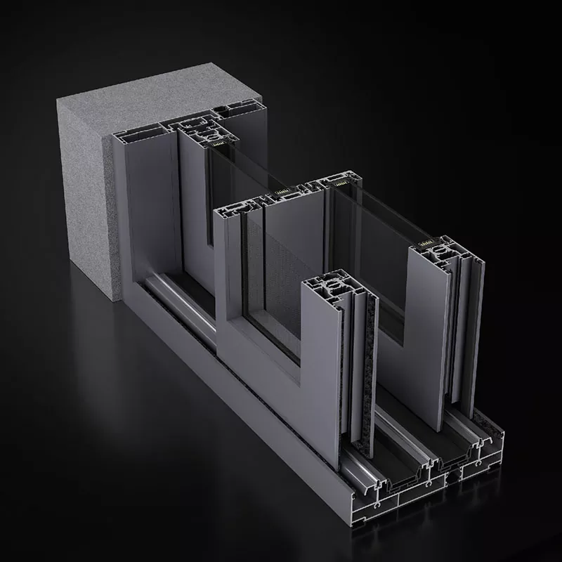 برقی ساخته شده در پرده پنجره کشویی آلومینیوم Louver